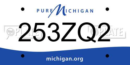 253ZQ2 Michigan License Plate