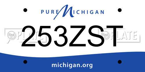 253ZST Michigan License Plate