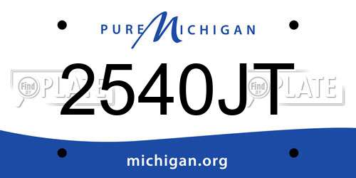 2540JT Michigan License Plate