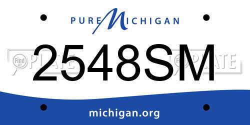 2548SM Michigan License Plate