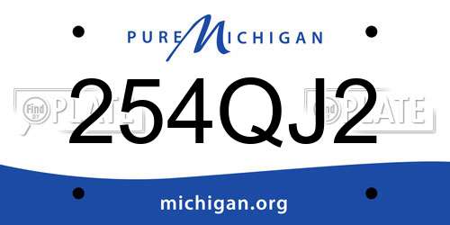 254QJ2 Michigan License Plate