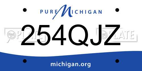 254QJZ Michigan License Plate