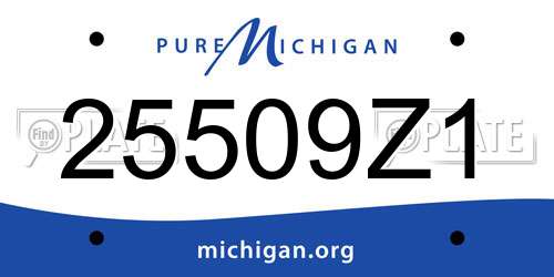 25509Z1 Michigan License Plate