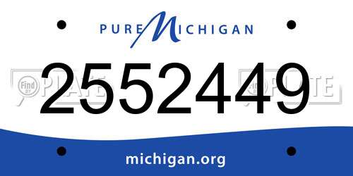 2552449 Michigan License Plate