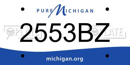 2553BZ Michigan License Plate