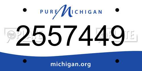 2557449 Michigan License Plate
