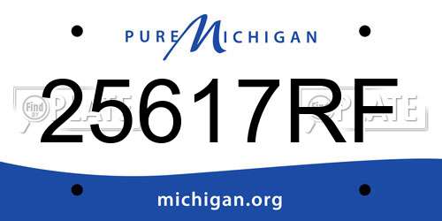 25617RF Michigan License Plate