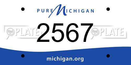 2567 Michigan License Plate