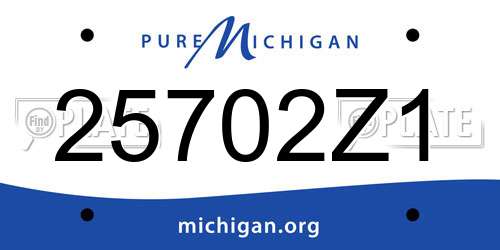 25702Z1 Michigan License Plate