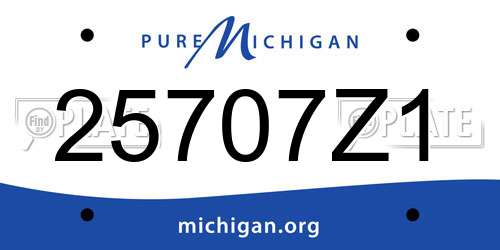 25707Z1 Michigan License Plate