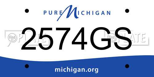 2574GS Michigan License Plate