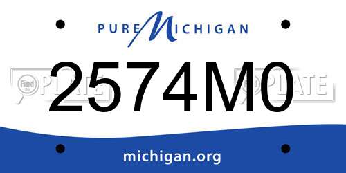 2574M0 Michigan License Plate