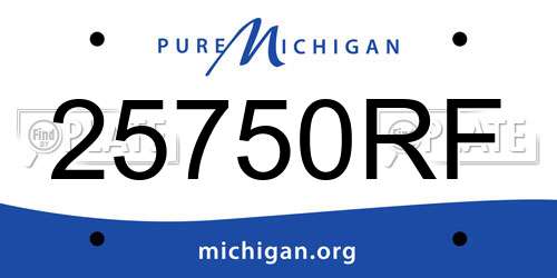 25750RF Michigan License Plate