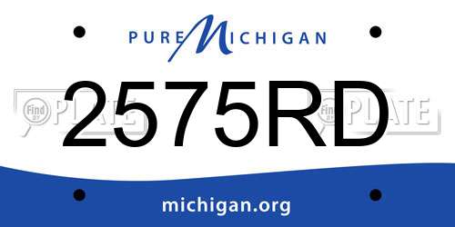 2575RD Michigan License Plate