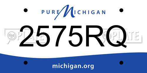 2575RQ Michigan License Plate