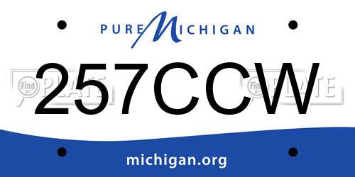 257CCW Michigan License Plate