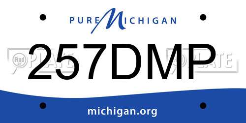 257DMP Michigan License Plate