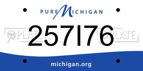 257I76 Michigan License Plate