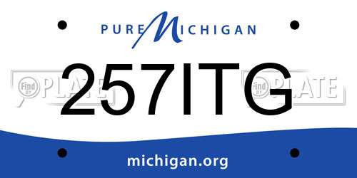 257ITG Michigan License Plate
