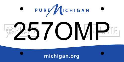 257OMP Michigan License Plate