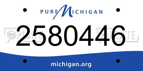 2580446 Michigan License Plate