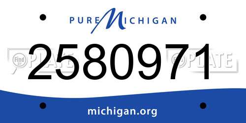 2580971 Michigan License Plate