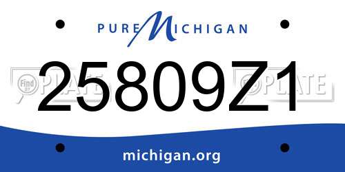 25809Z1 Michigan License Plate