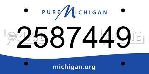 2587449 Michigan License Plate