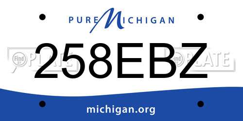 258EBZ Michigan License Plate