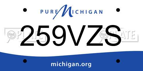 259VZS Michigan License Plate