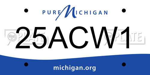 25ACW1 Michigan License Plate