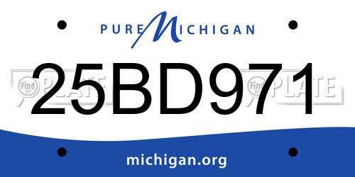 25BD971 Michigan License Plate