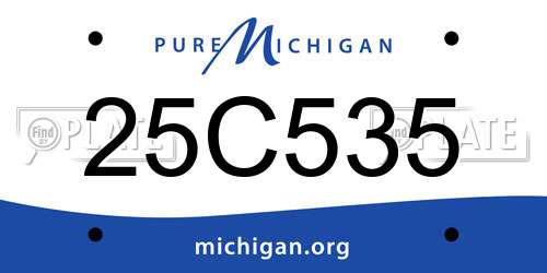 25C535 Michigan License Plate