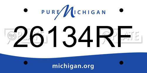 26134RF Michigan License Plate