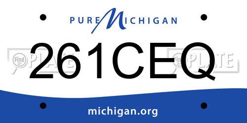 261CEQ Michigan License Plate