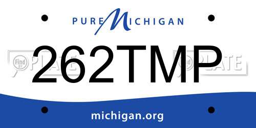 262TMP Michigan License Plate