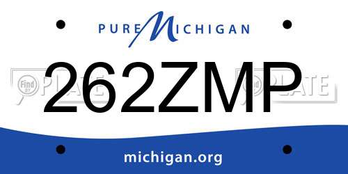 262ZMP Michigan License Plate