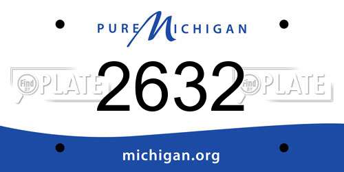 2632 Michigan License Plate