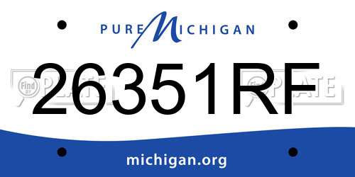 26351RF Michigan License Plate