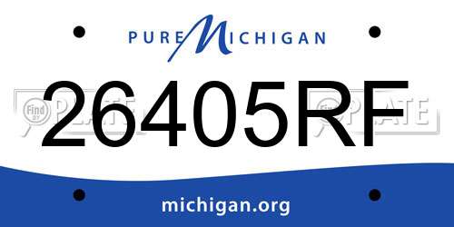 26405RF Michigan License Plate