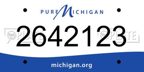 2642123 Michigan License Plate