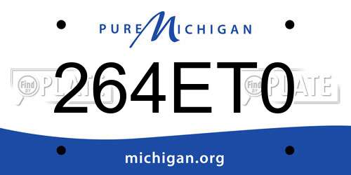 264ET0 Michigan License Plate
