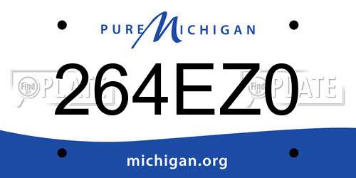 264EZ0 Michigan License Plate