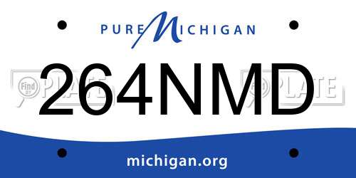 264NMD Michigan License Plate