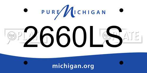 2660LS Michigan License Plate