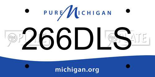 266DLS Michigan License Plate