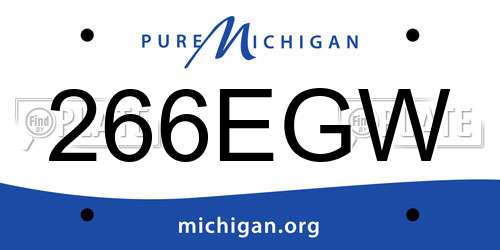 266EGW Michigan License Plate