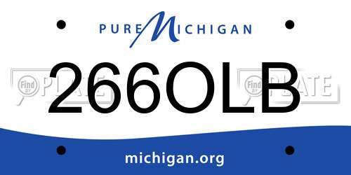 266OLB Michigan License Plate
