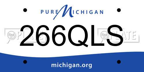 266QLS Michigan License Plate