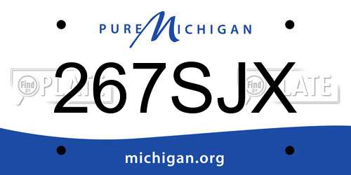 267SJX Michigan License Plate
